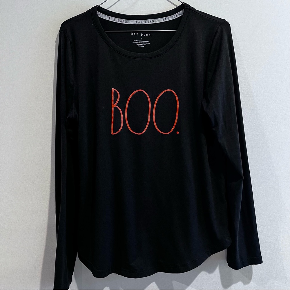 Rae Dunn‎ BOO long sleeve T shirt womens size S